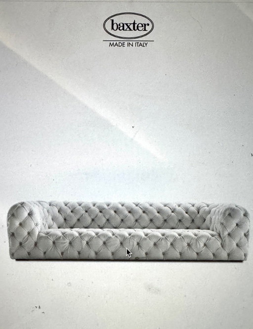 Baxter Chester Moon Sofa by Paola Navone – 255cm – Nubuck Leather – 3 5 zitsbanken