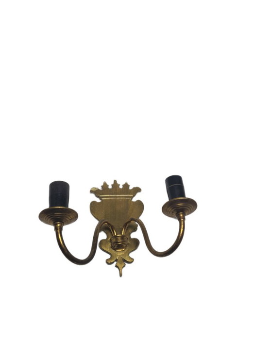 Two-Armed Wall Lamp, Sweden, 1970s – Wall lights, Brass (photo 7 of 10)
