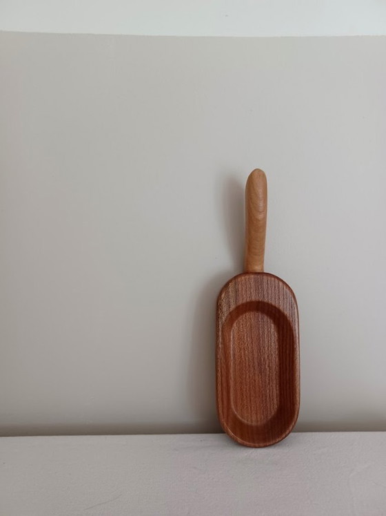 Image 1 of Zweedse teakhouten scoop bowl – Mid‑Century – Made in Sweden