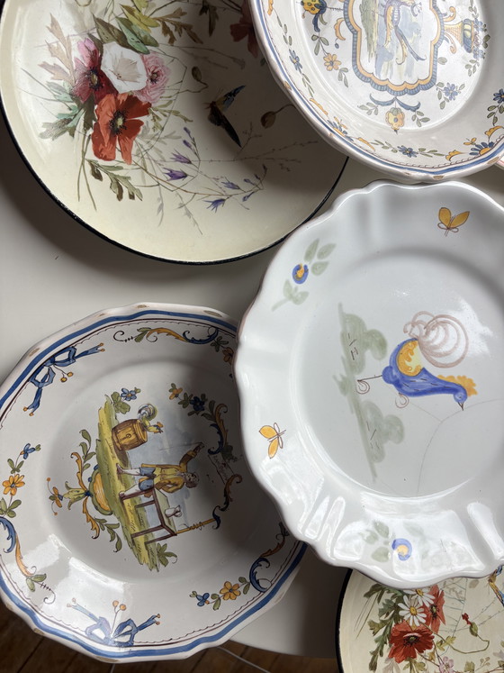 Image 1 of 7 ancient plates Set assorties 