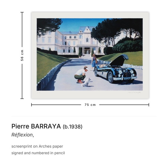 Pierre Barraya Signed Screenprint Réflexion – Lithographs & prints, Paper (photo 3 of 5)