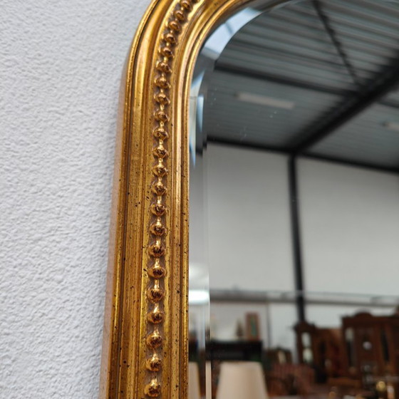 Image 1 of Miroir sur pied DeKnudt vintage doré de style Hollywood Regency