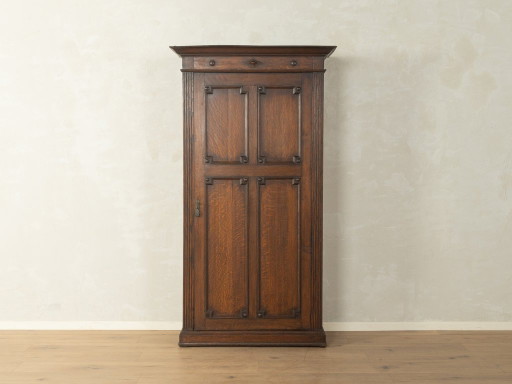 Antieke eikenhouten kast met cassettepanelen, ca. 1900 – kasten, Wood, Brass