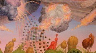 Image 1 of The Garden and the Burning House Signed Giclée Print by Wolfgang Hutter, 2014