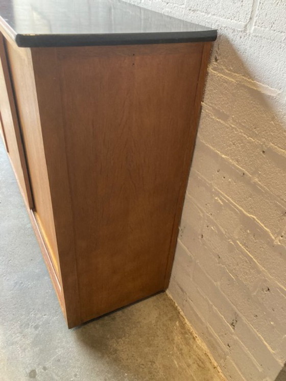Image 1 of Vintage school cupboard sliding door cupboard dresser XL