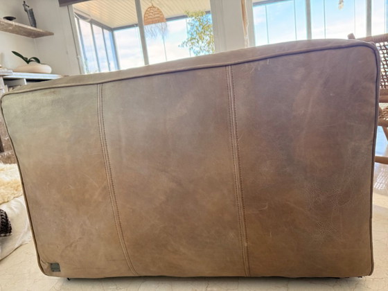 Image 1 of Divano in pelle marrone extra large