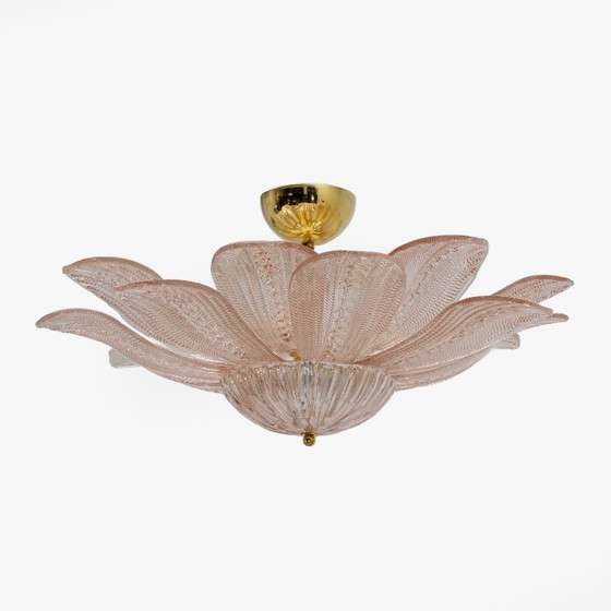 Image 1 of Mid-Century Modern “Margherita Rosa” Murano Glass Ceiling Light