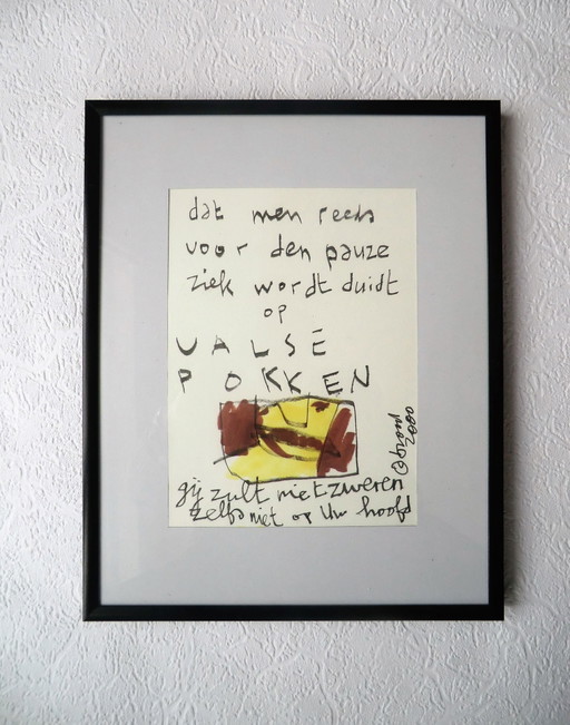 Herman Brood – Falso vaiolo – disegno originale e unico a pennarello