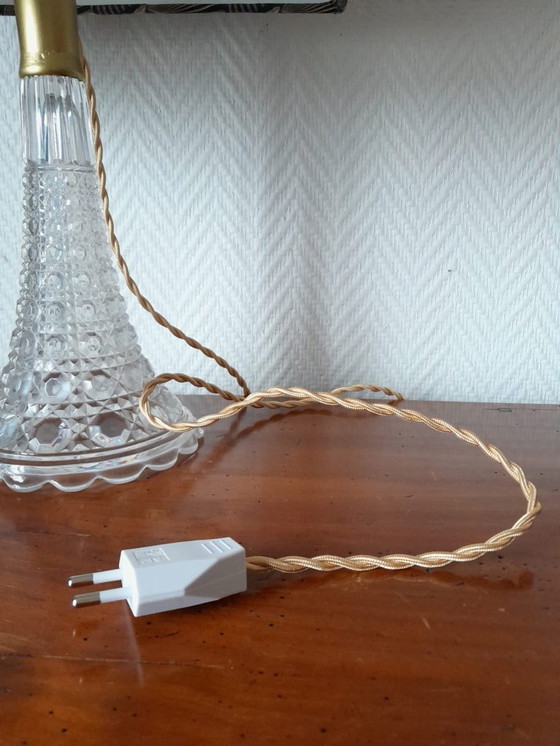 Image 1 of Art Deco lamp with custom-made rectangular lampshade