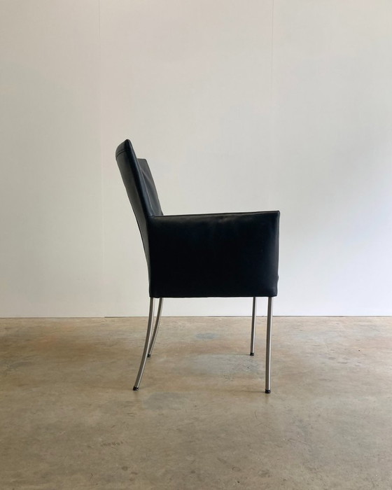 Image 1 of 4x Bert Plantagie Arc eetkamerstoel leer