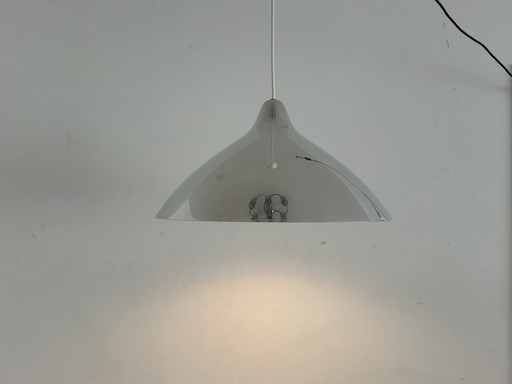 Vintage chrome pendant lamp Lisa Johansson-Pape for Orno