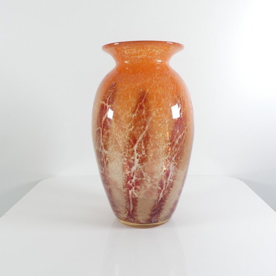 Image 1 of WMF Ikora Art Deco glass vase, design by Karl Wiedmann, 1930s, 23.5 cm