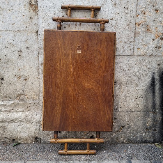 Image 1 of Koloniale spiegel met bamboe frame, 1900 - Frankrijk