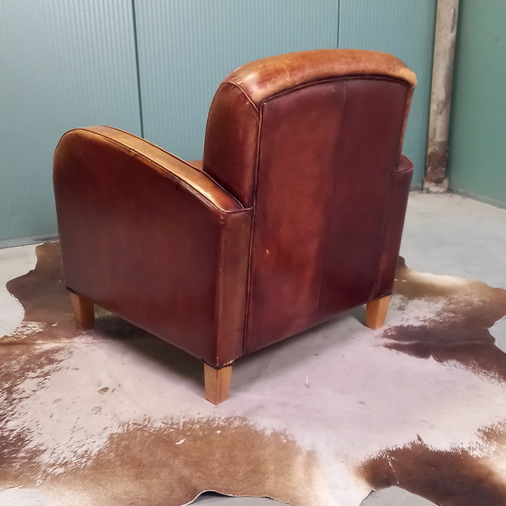 Image 1 of Fauteuil vintage en peau de mouton