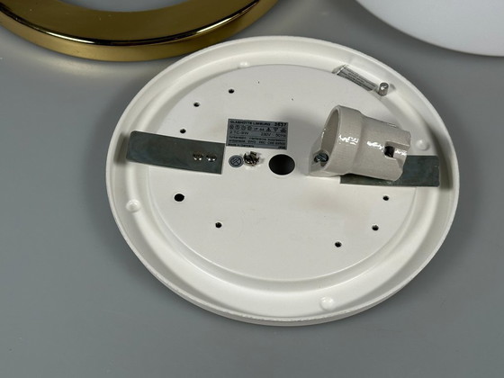 Image 1 of Lampada da soffitto Limburg Glashütte Plafoniere anni &#39;70 Lampada da soffitto in vetro Design spaziale anni &#39;70