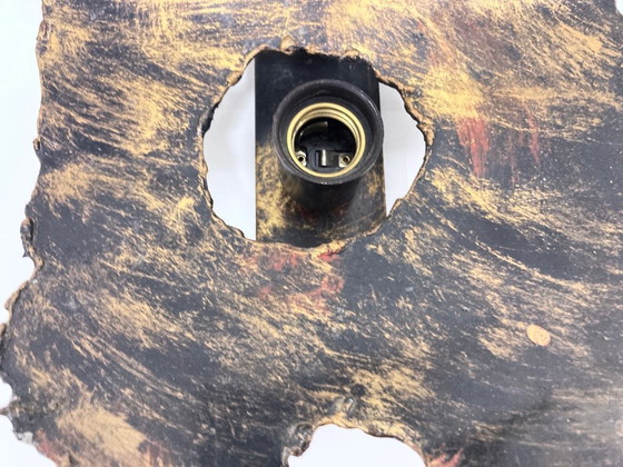 Image 1 of Lampada da parete brutalista in metallo e vetro design anni '60-'70