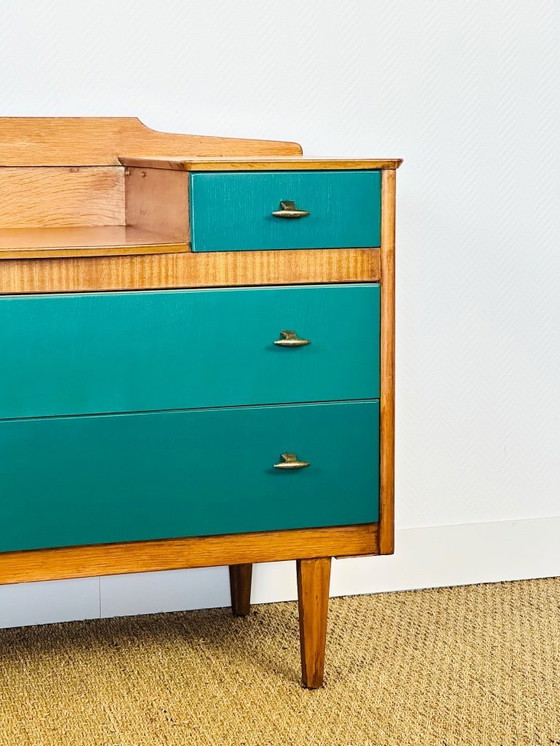 Image 1 of Vintage eikenhouten kaptafel, 1950