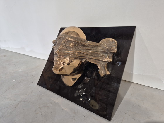 Image 1 of Michel Jaubert "tête de personage bandé" brons