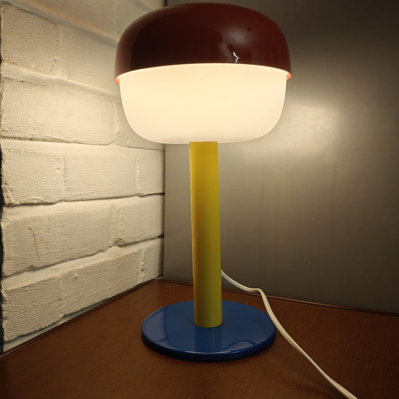 Image 1 of Einzigartige postmoderne IKEA Tischleuchte – Individuelle Farbkombination – Memphis-Stil