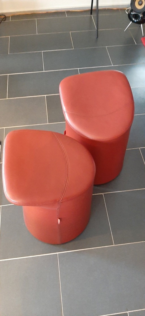 2 sgabelli in pelle Artifort