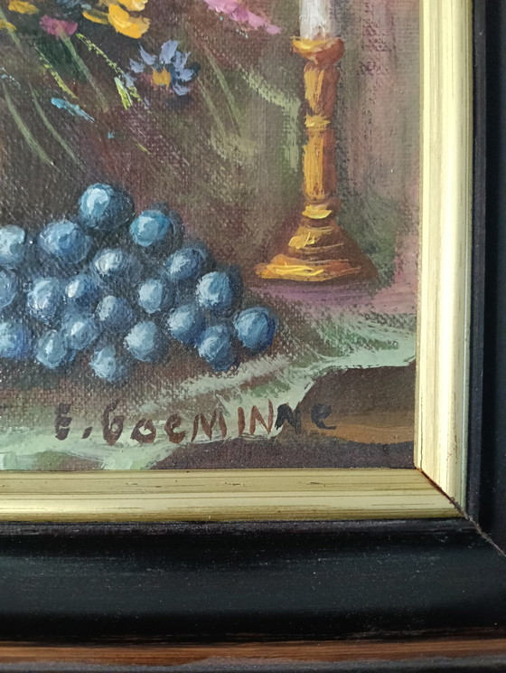 Oil Painting – E. Goeminne, Paintings & Drawings, Wood, Canvas (photo 3 of 5)
