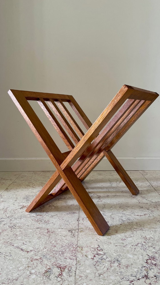 Image 1 of Vintage Geometric Magazine Rack