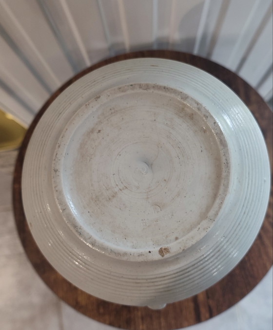 Image 1 of Grande brocca in gres smaltato firmata, periodo 1950-60