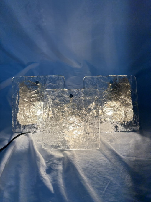 J.T. Kalmar Franken Vintage Eisglas-Wandlampe aus den 1960er Jahren – wandlampen