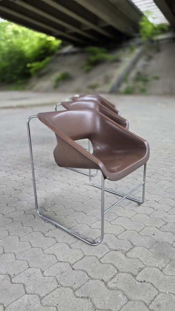 Image 1 of Set aus 6 Sesseln der „Lotus-Serie“ von Paul Boulva für Artopex, Kanada – 1970
