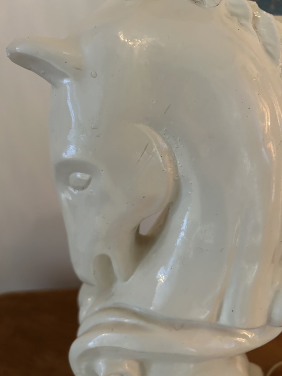 Image 1 of Set of table lamps, earthenware, horse head