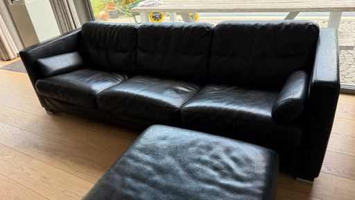 Canapés Intemporels en Cuir par Durlet, Modèle Rendez Vous – banken, Leather, Wood (photo 2 of 9)