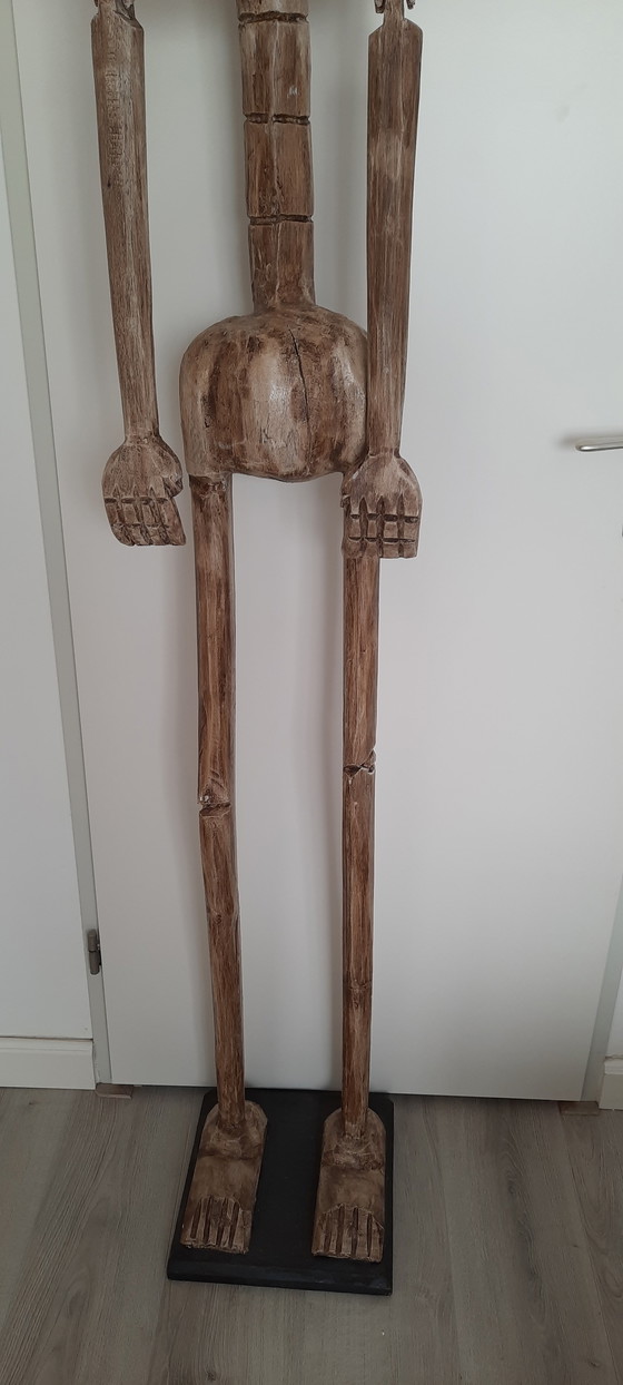 Image 1 of Grand cadre en bois Art populaire