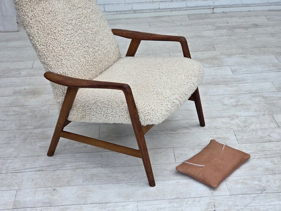 1960s, Danish design by Alf Svensson, genuine sheepskin, reupholstered. – Armchairs, Other (photo 20 of 24)