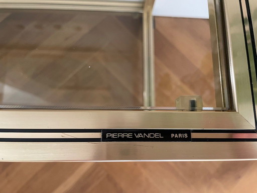 Retro glass Pierre Vandel Paris coffee table, 1970s