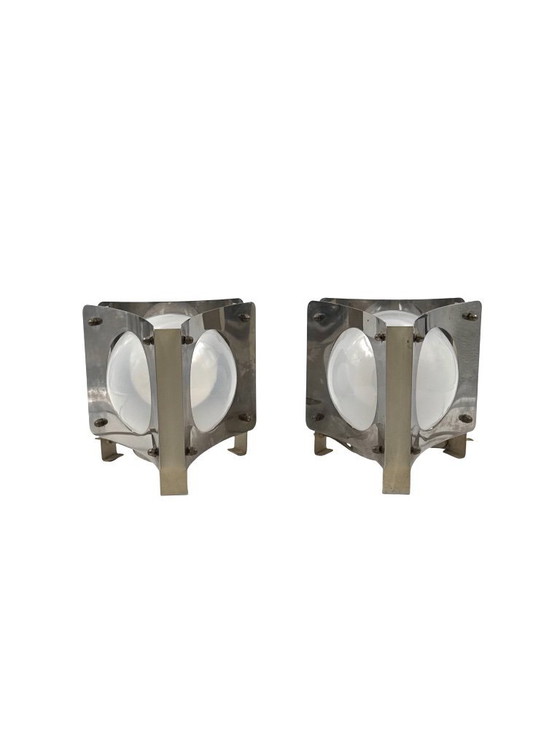 Image 1 of Space age set of 2 table Lamp, Italy 1970s