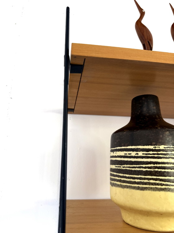Image 1 of Vintage bekenhouten wandplank, WHB Germany ‘60