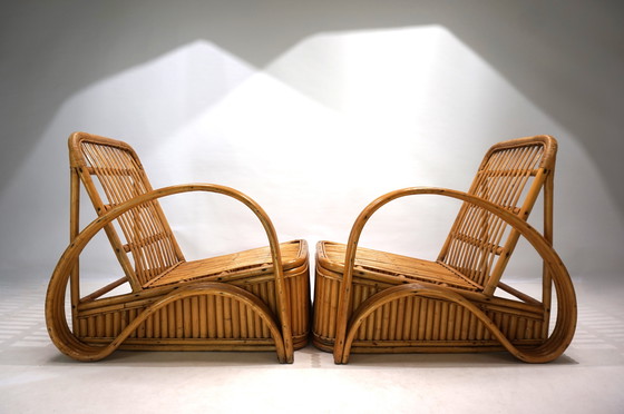 Image 1 of Canapé deux places en rotin Paul Frankl Design, 1940