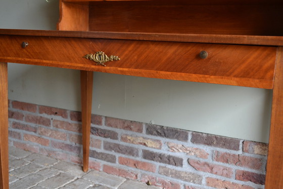 Image 1 of Antiker Nussbaum Holzschreibtisch, Schreibtisch, Pult