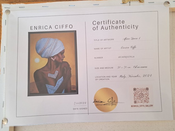 Image 1 of Enrica CIFFO - Africa Queen 1 - Schilderij van de kunstenaar