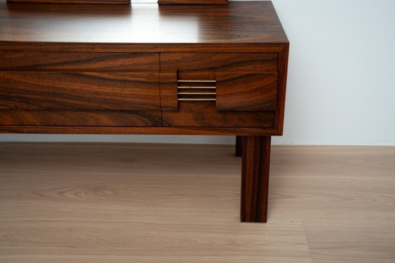 Zweedse spiegel uit het midden van de eeuw met make-upconsole – Ateljé Glas & Trä – Kaptafels, Wood (photo 3 of 11)