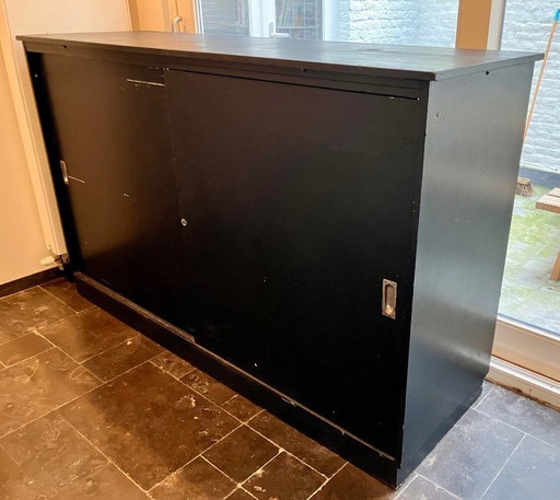 Tough industrial vintage cabinet with compartments and drawers