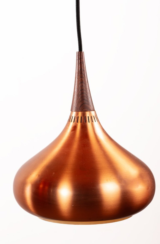 Image 1 of Grande triple suspension Danoise en métal et Palissandre, édition ancienne, modèle Orient, par Jo Hammerborg pour Fog & Mørup 19