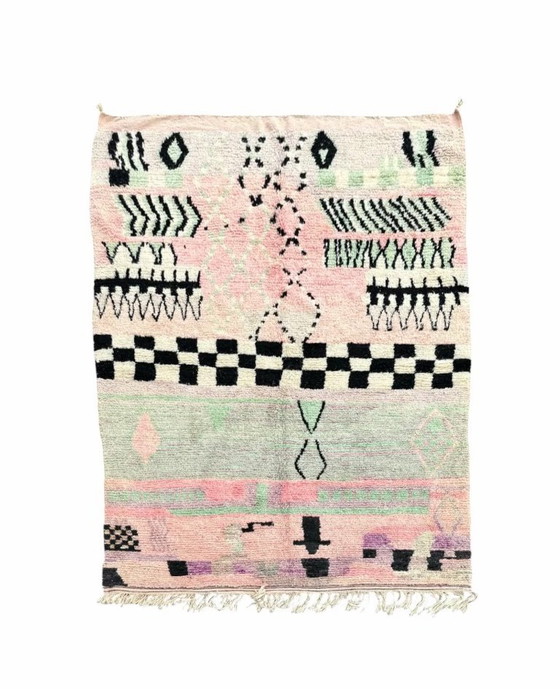 Image 1 of Superbe tapis marocain multicolore en laine 210x300 cm