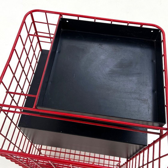 Image 1 of Cassettiera in filo metallico su ruote, anni '80