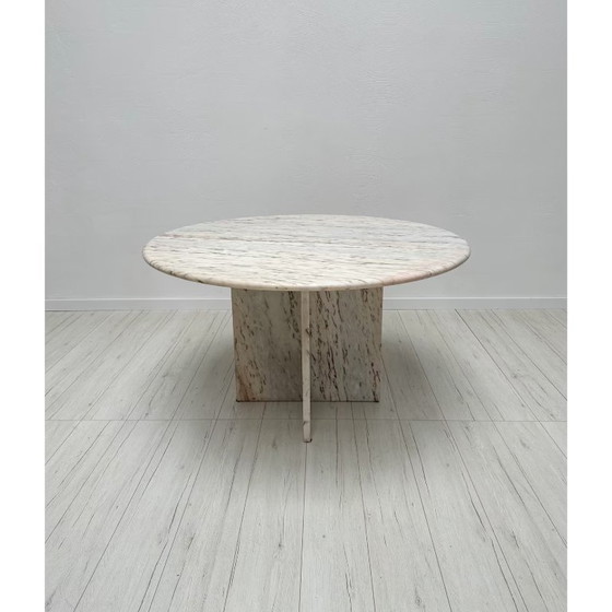 Image 1 of Unieke grote vintage marmeren eettafel 70