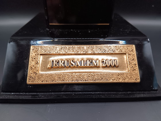 Image 1 of Frank Meisler sculpture in silver and gilded