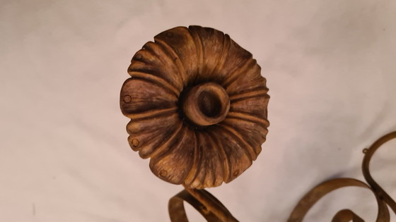Image 1 of Chandelier with 6 candles - Baroque - Iron (cast iron/wrought iron)