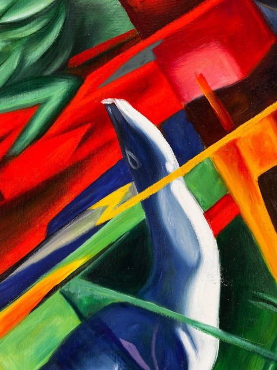 Image 1 of Tierschicksale (1913) - Franz Marc - hand-painted oil on canvas (rolled)