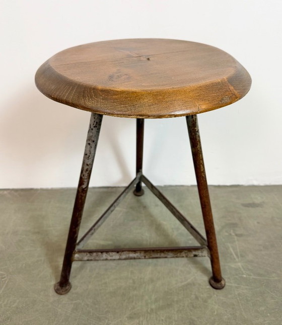 Image 1 of Grey Industrial Workshop Stool, 1960s