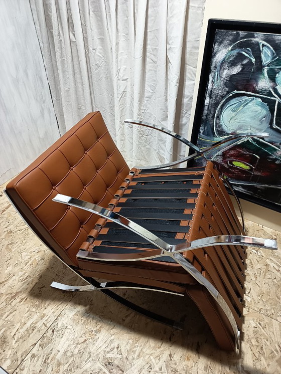 Image 1 of Sillones KNOLL Studio Barcelona (NUEVA Serie 2026) en piel natural (color coñac)